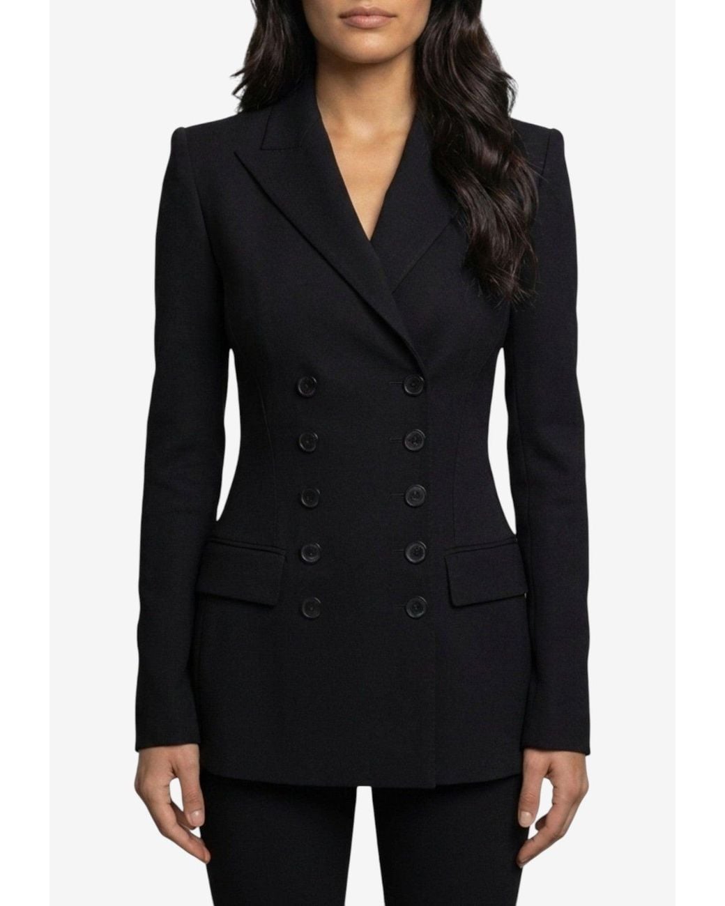 Dolce & Gabbana Black Double-Breasted Buttoned Jacket