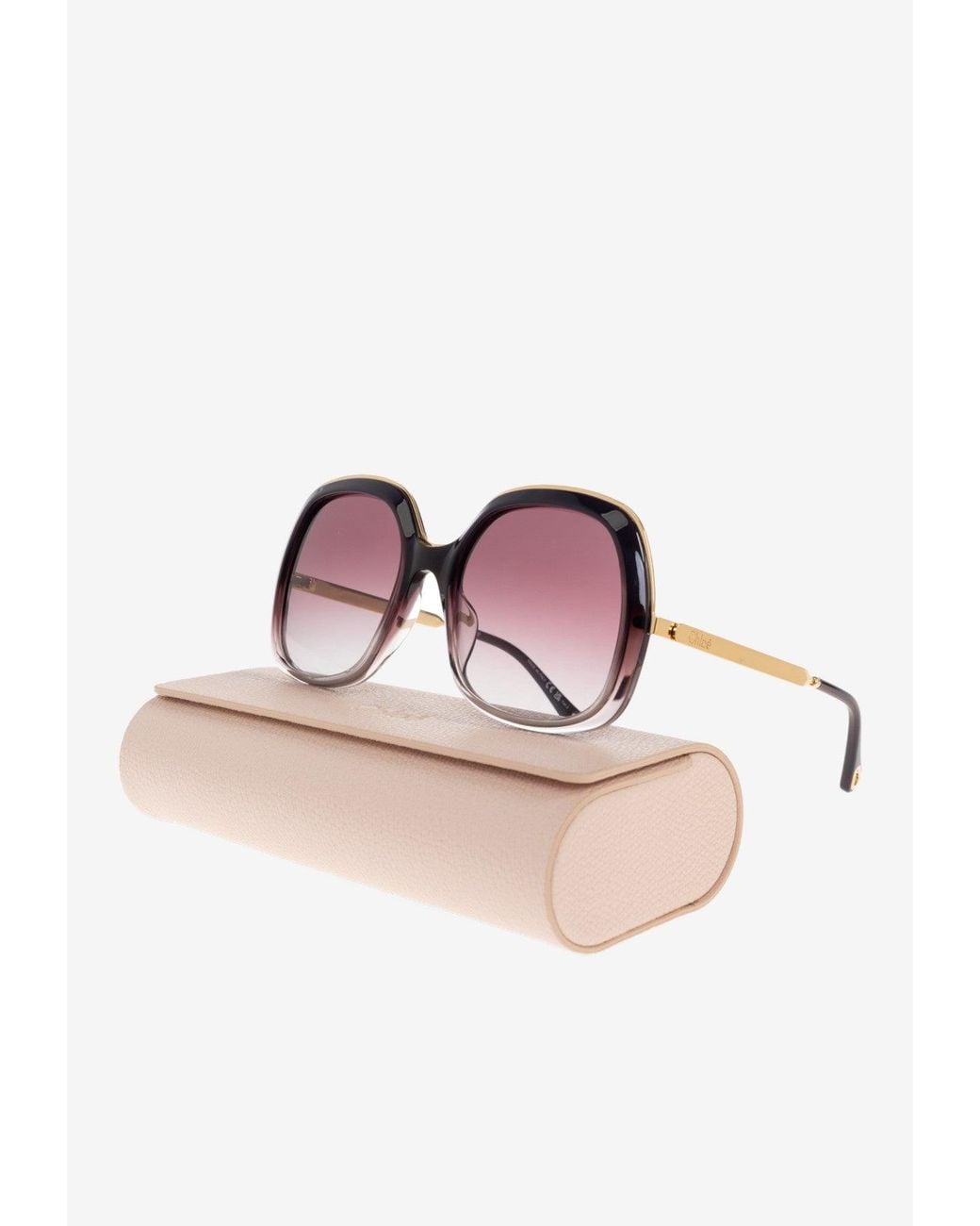 Chloé Pink Leia Round Sunglasses