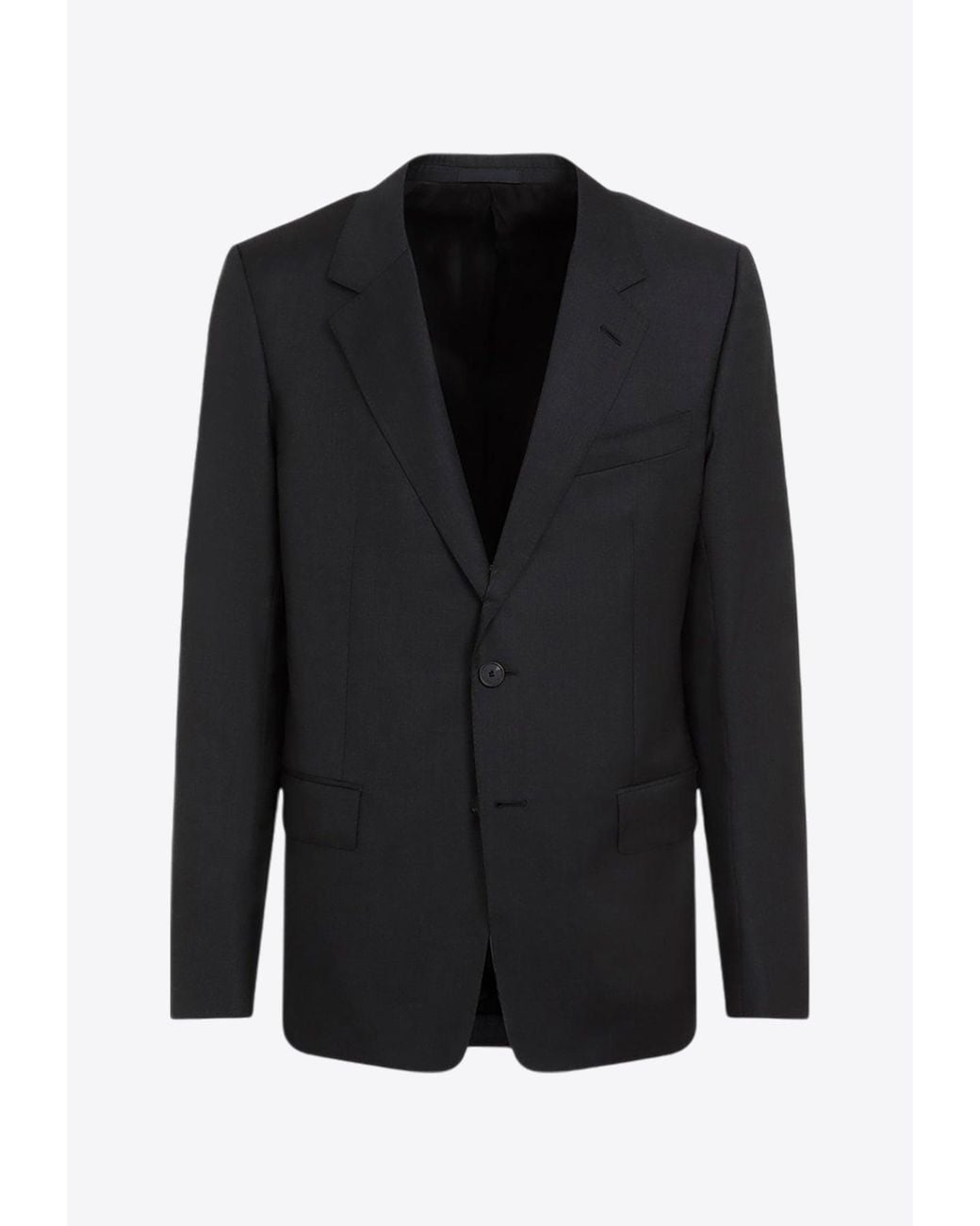 Lanvin Black Single-Breasted Tailored Blazer for men