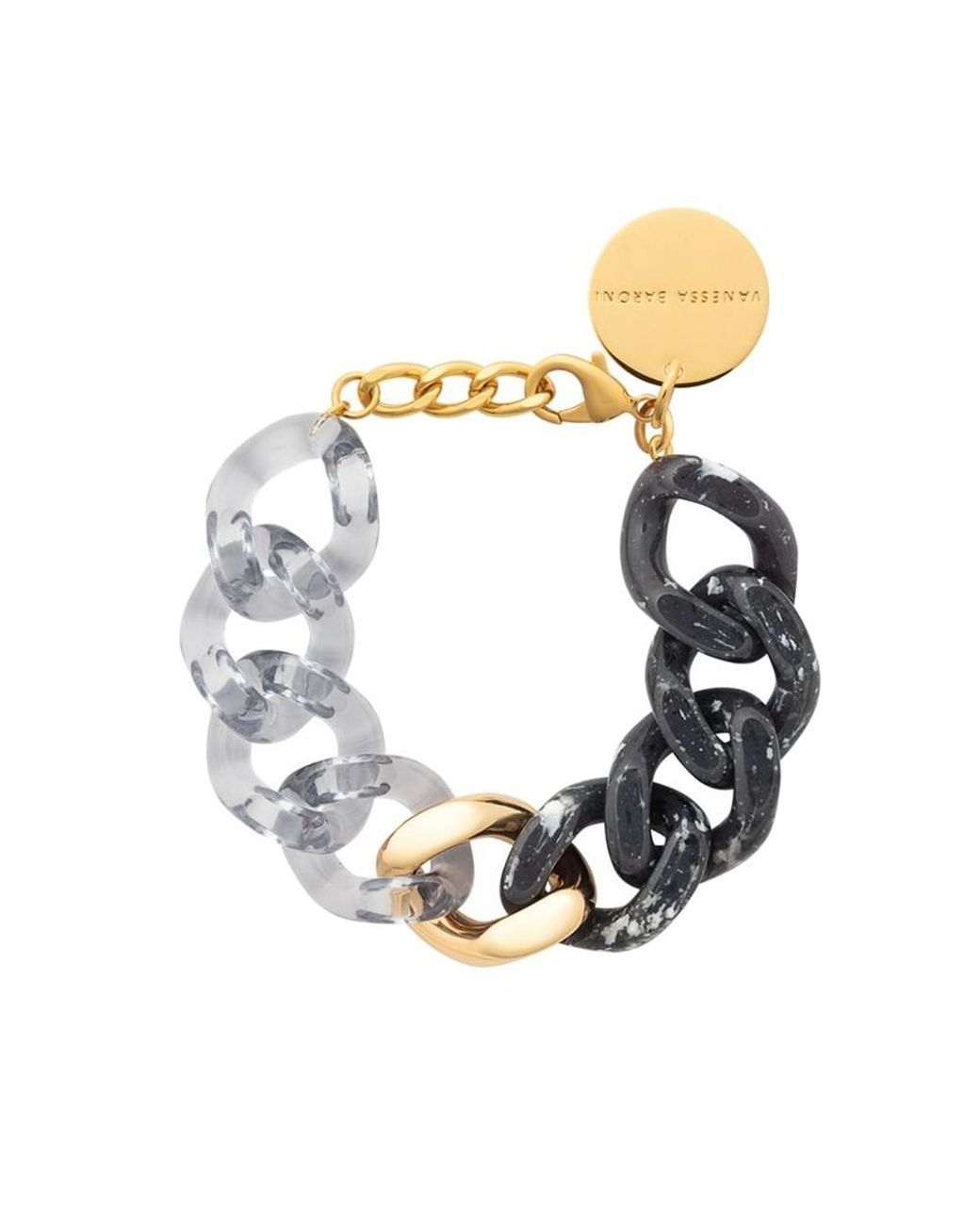 Vanessa Baroni Metallic Flat Chain Bracelet