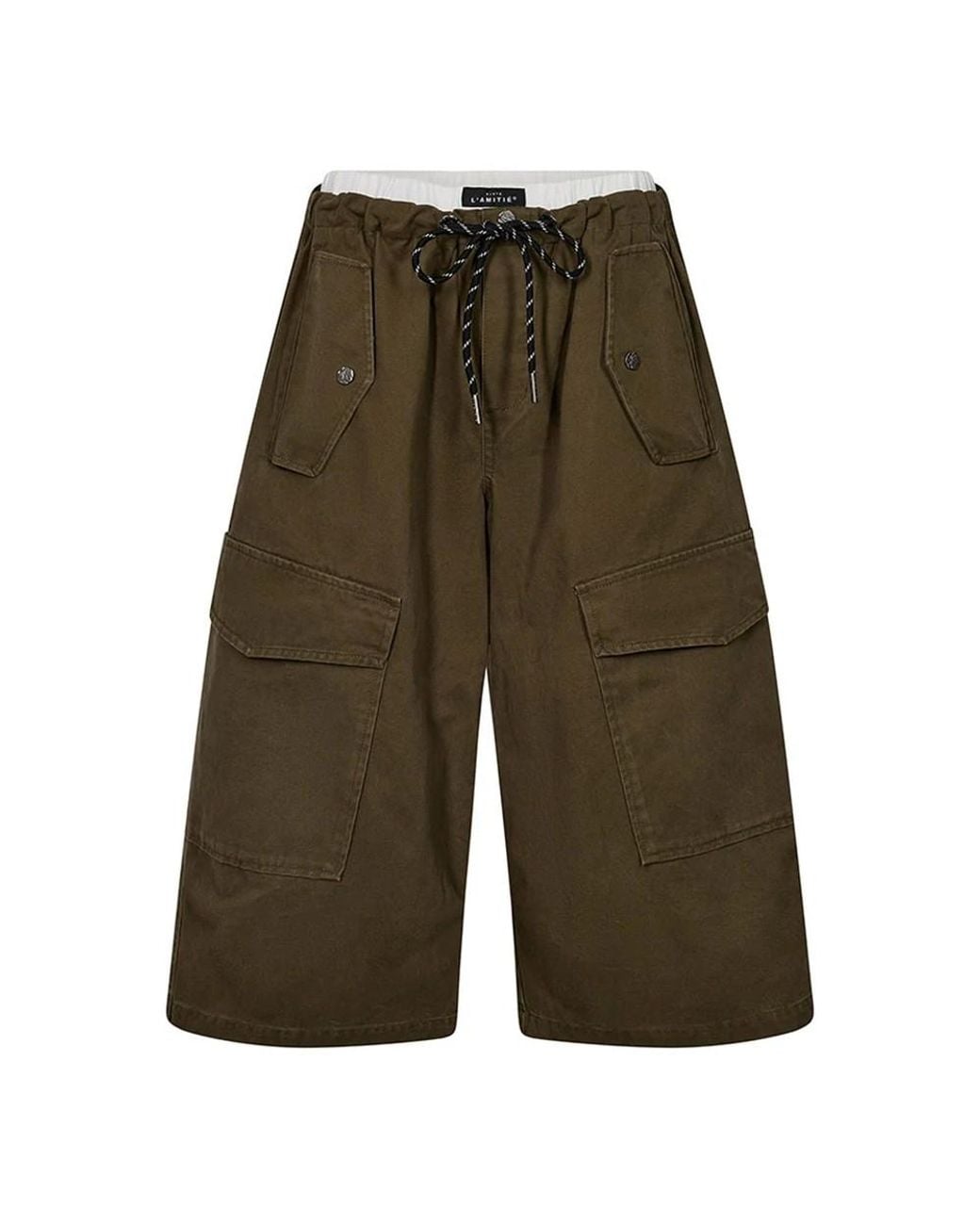 Haute L'Amitié Green Pull On Cargo Bermudas
