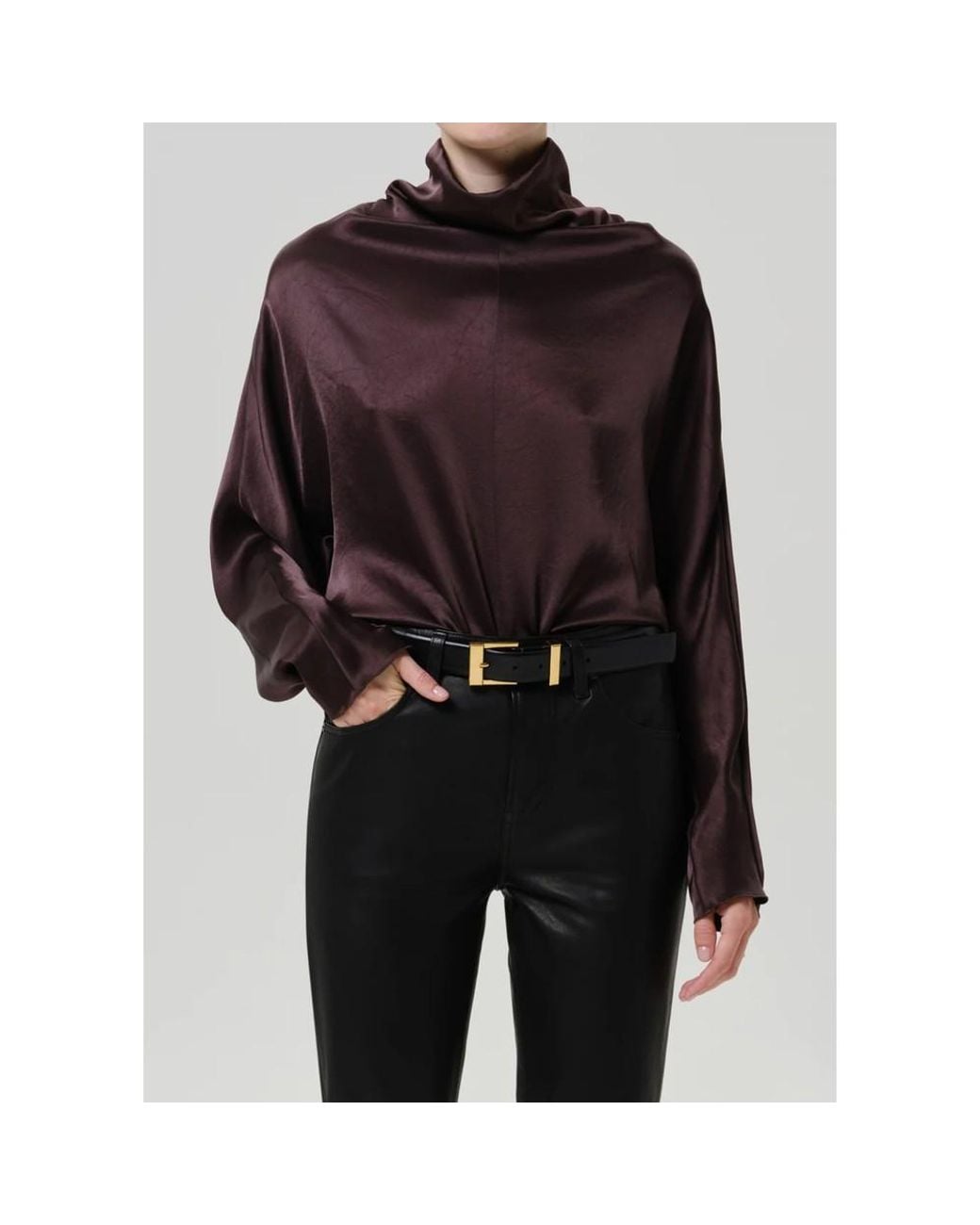 Citizens of Humanity Black Ilaria Draped Top