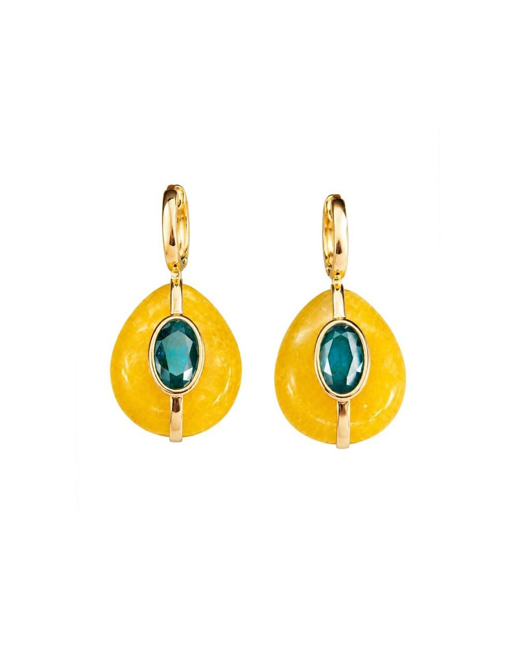 Roxanne Assoulin Yellow The Stone Pebble Earrings