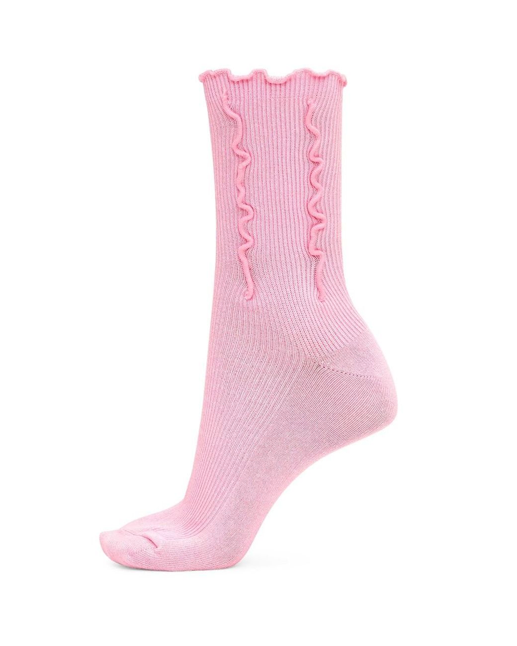 SUI AVA Pink Ruffle Pastel Socks