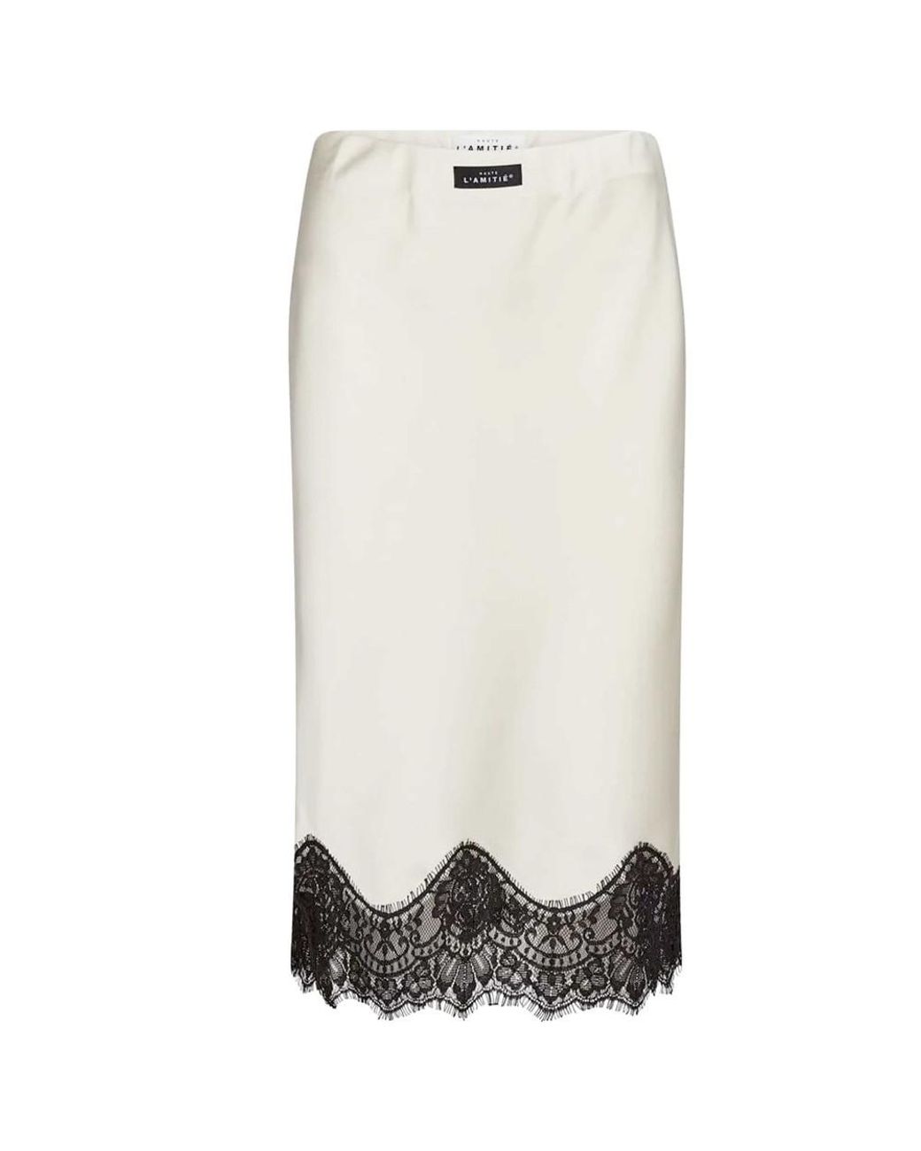 Haute L'Amitié White Naomi Lingerie Pencil Skirt