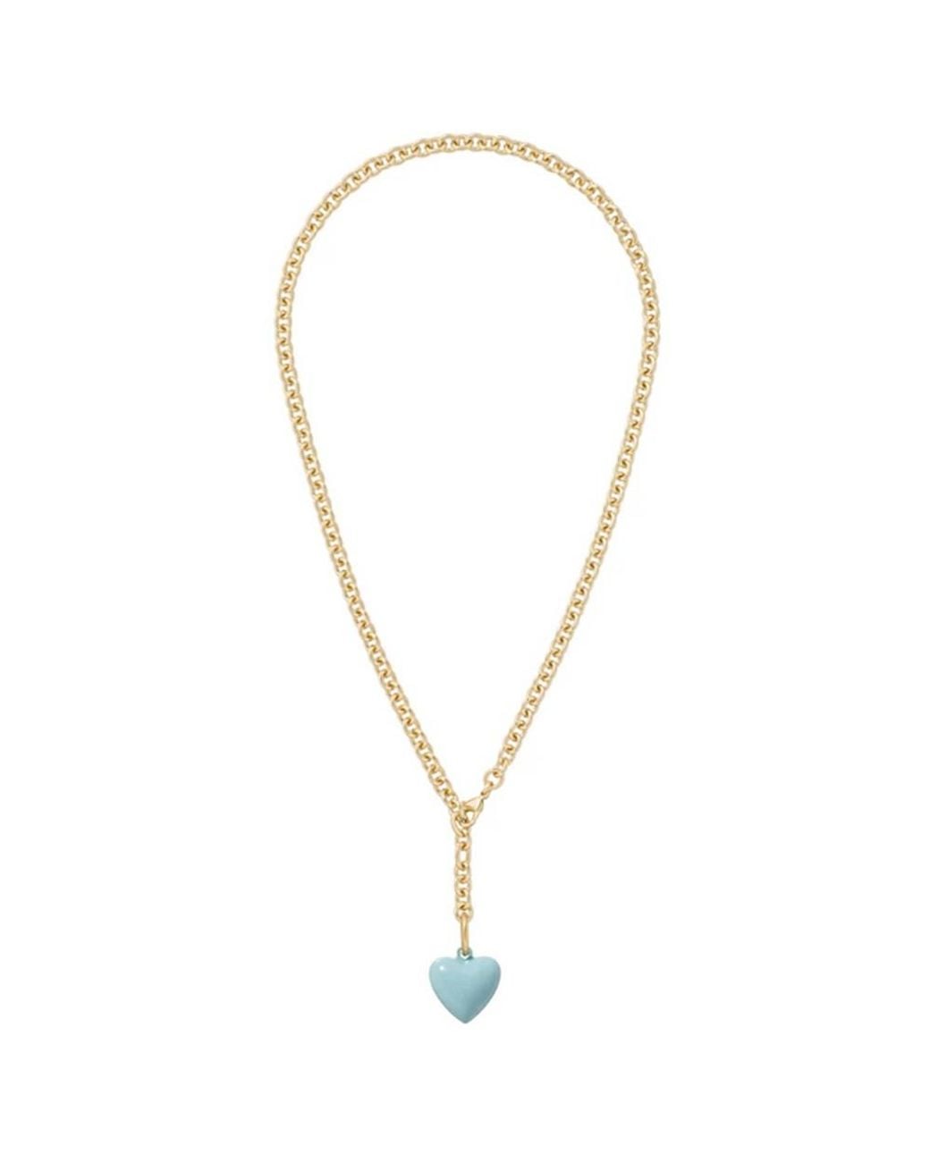 Roxanne Assoulin Metallic Mini Puffy Heart Necklace