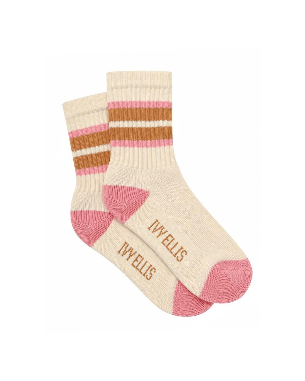 Ivy Ellis Pink Puck Socks