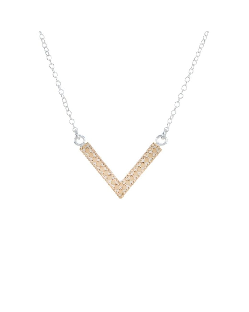 Anna Beck Metallic Medium V Necklace