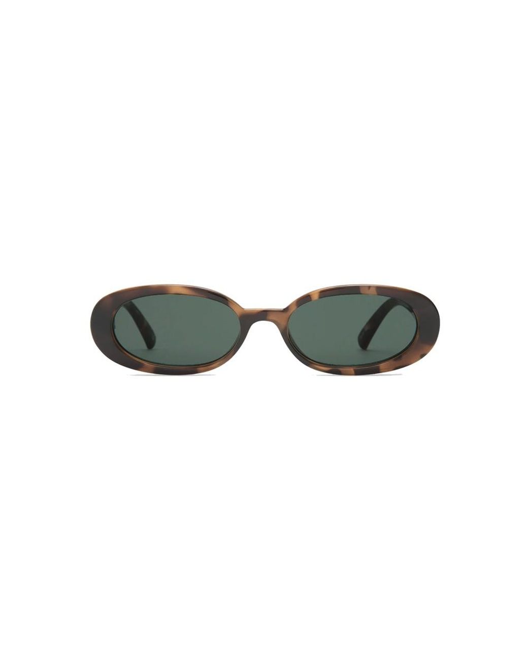 Le Specs Green Outta Love Oval Sunglasses
