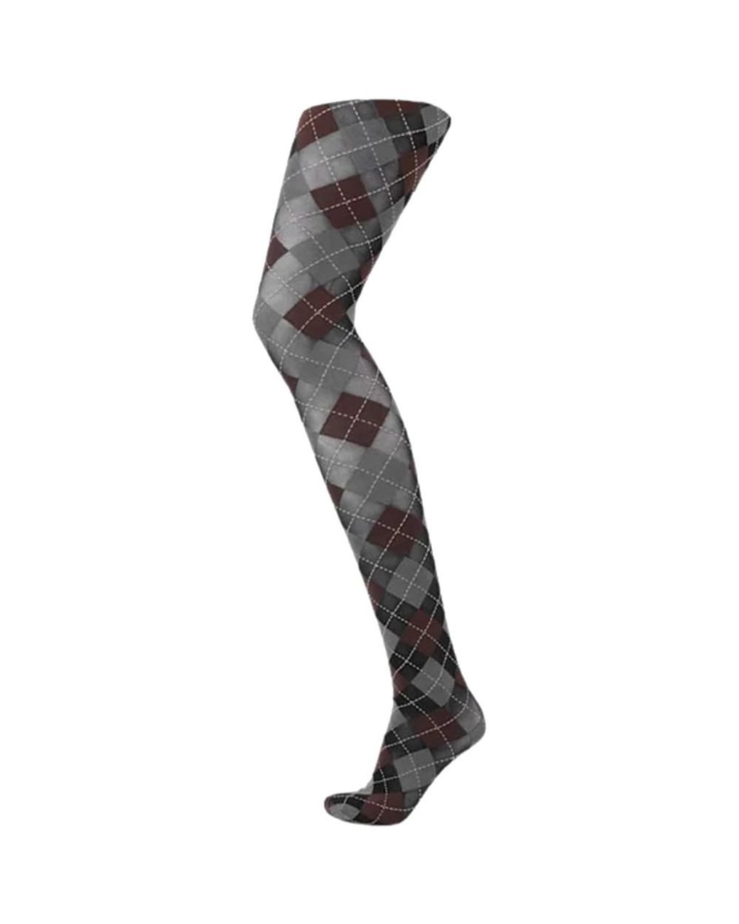 SUI AVA Black Argyle Tights 40D