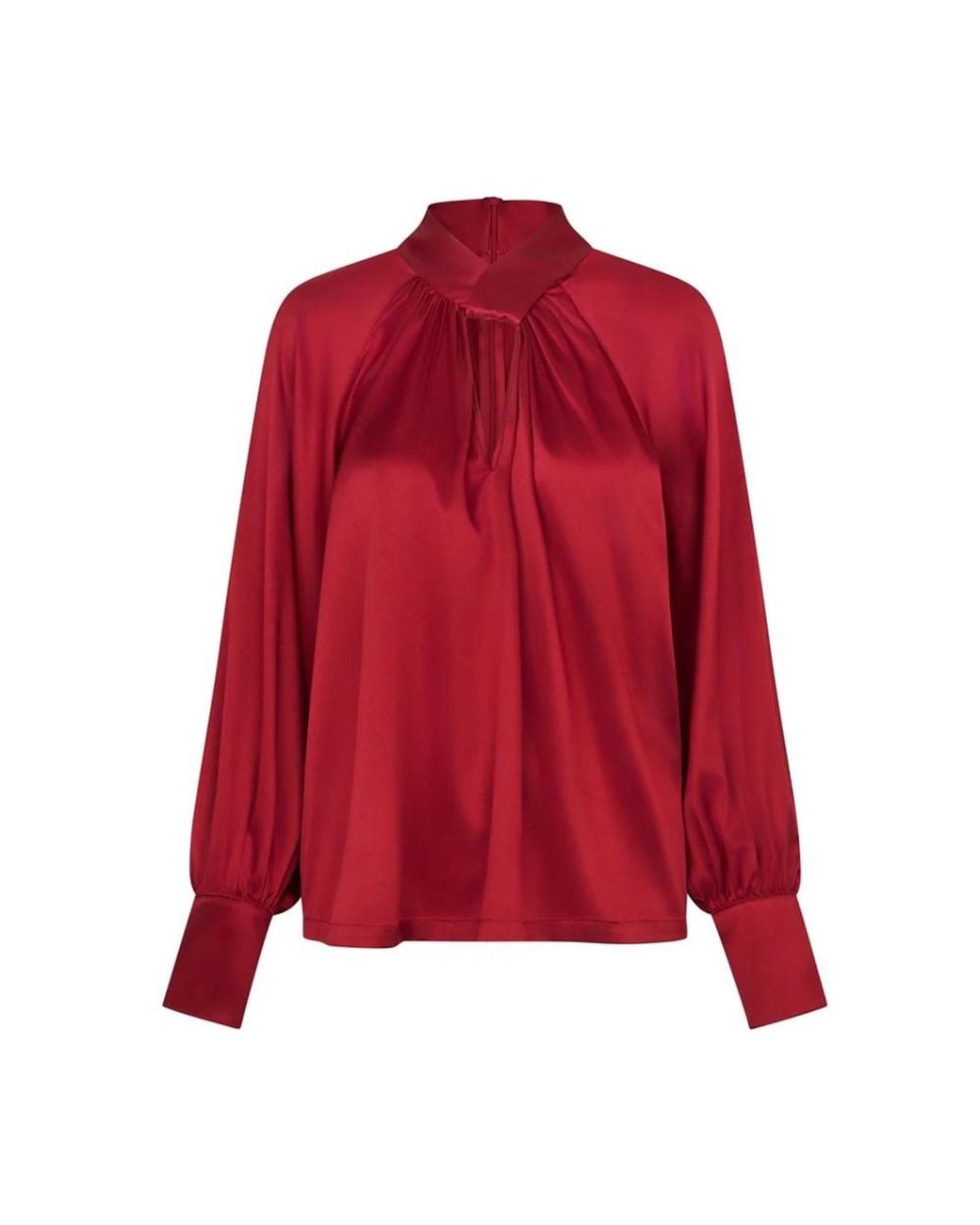 Dea Kudibal Red Madelainedea Silk Blouse