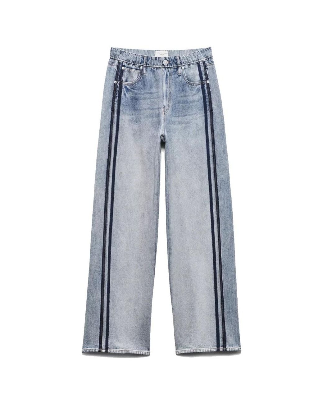 Rag & Bone Blue Rb Miramar Terry Wide Track Pants