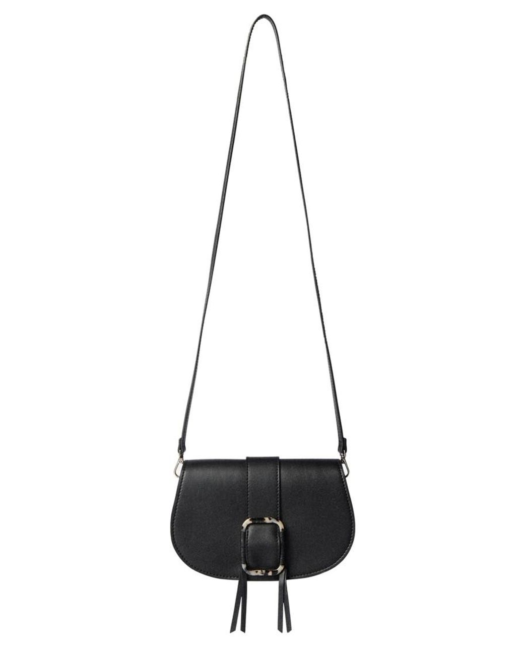 Ba&sh Leather Small Teddy Shoulder Bag in Black | Lyst