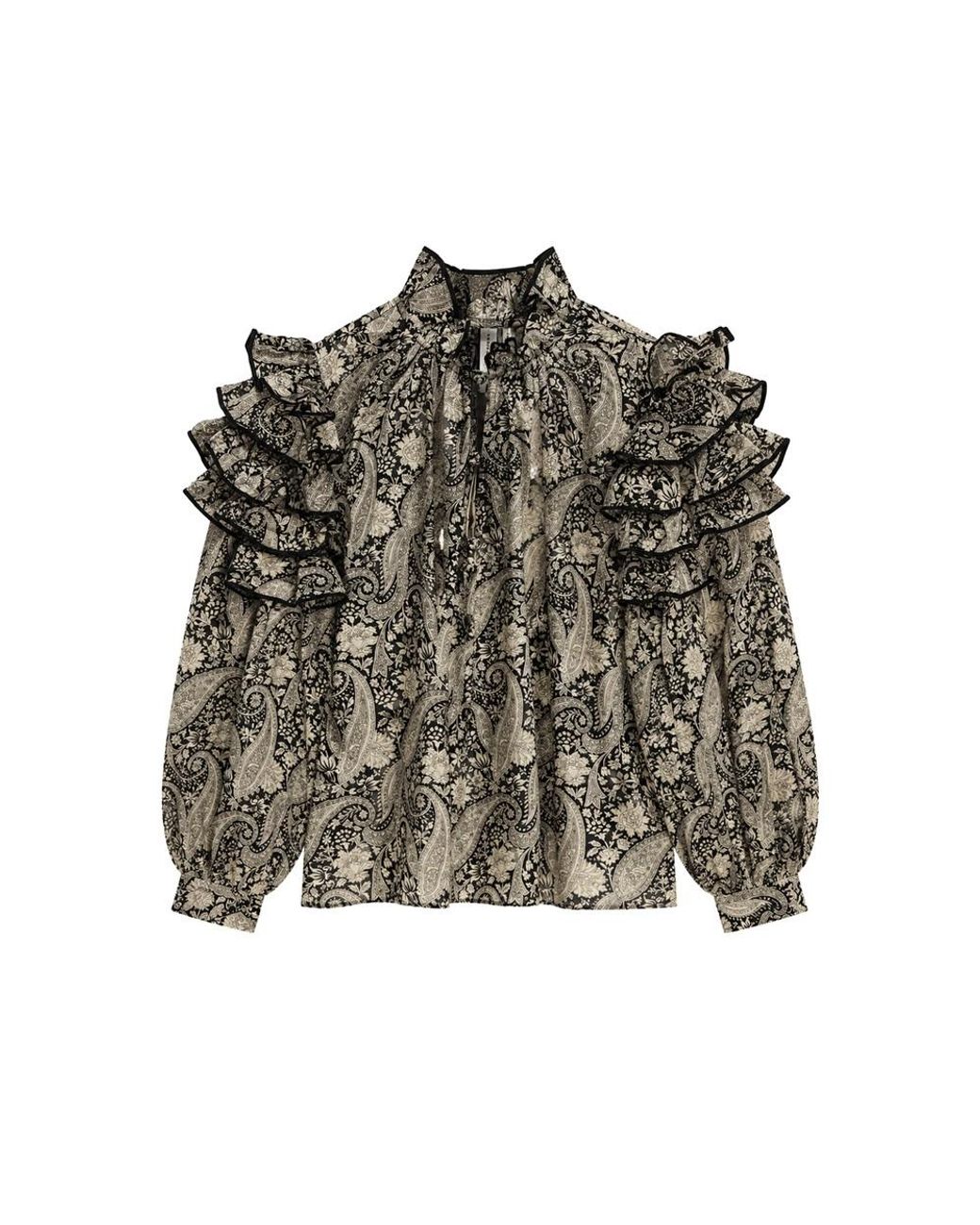 Scarlett Poppies Brown Vara Paisley Blouse