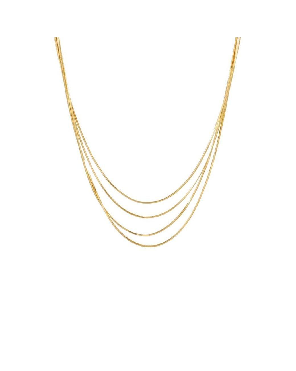 Rachel Jackson Metallic Into The Groove Drape Necklace
