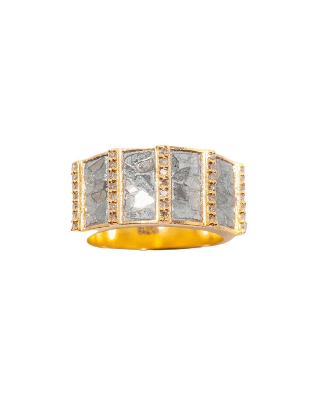Shana Gulati Metallic Ajmer Statement Ring
