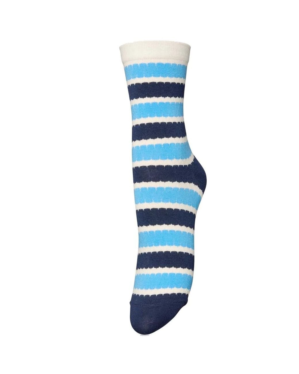 Becksöndergaard Blue Scallopia Cotta Cotton Socks