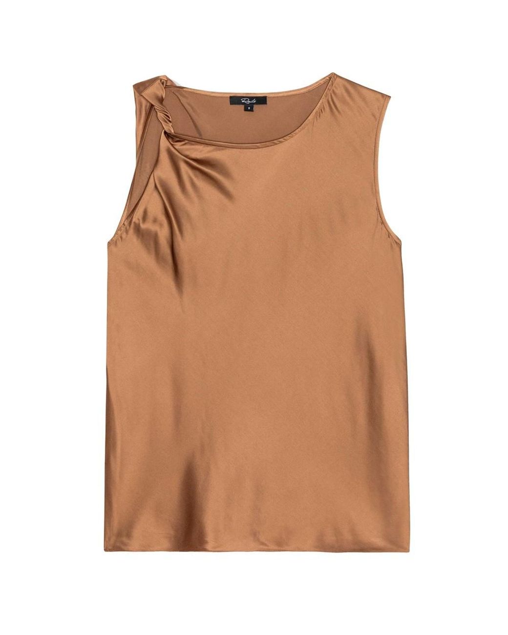 Rails Brown Robin Satin Top