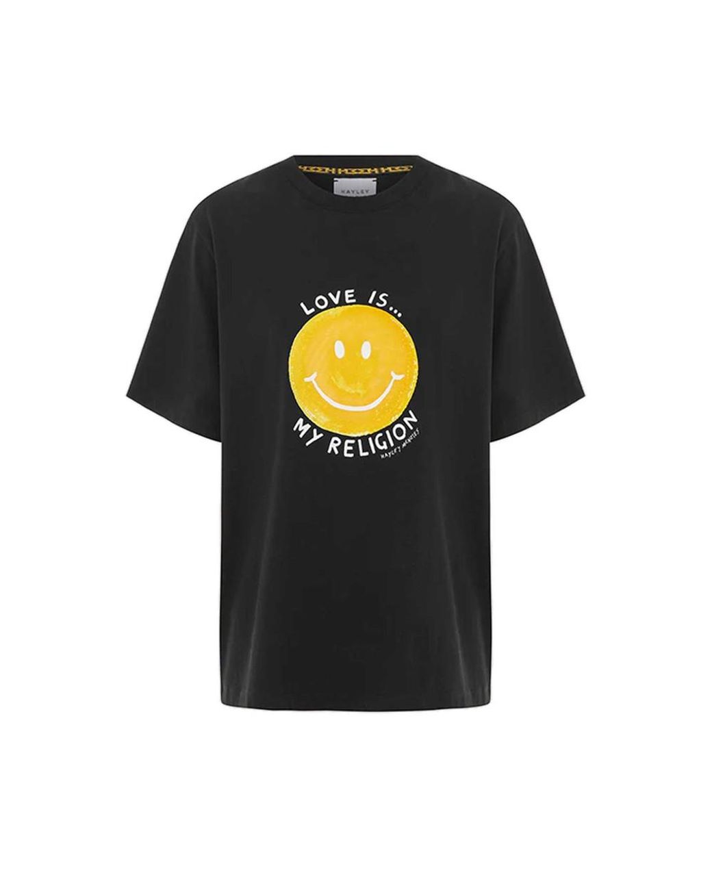 Hayley Menzies Black Smiley Love Cotton T-Shirt