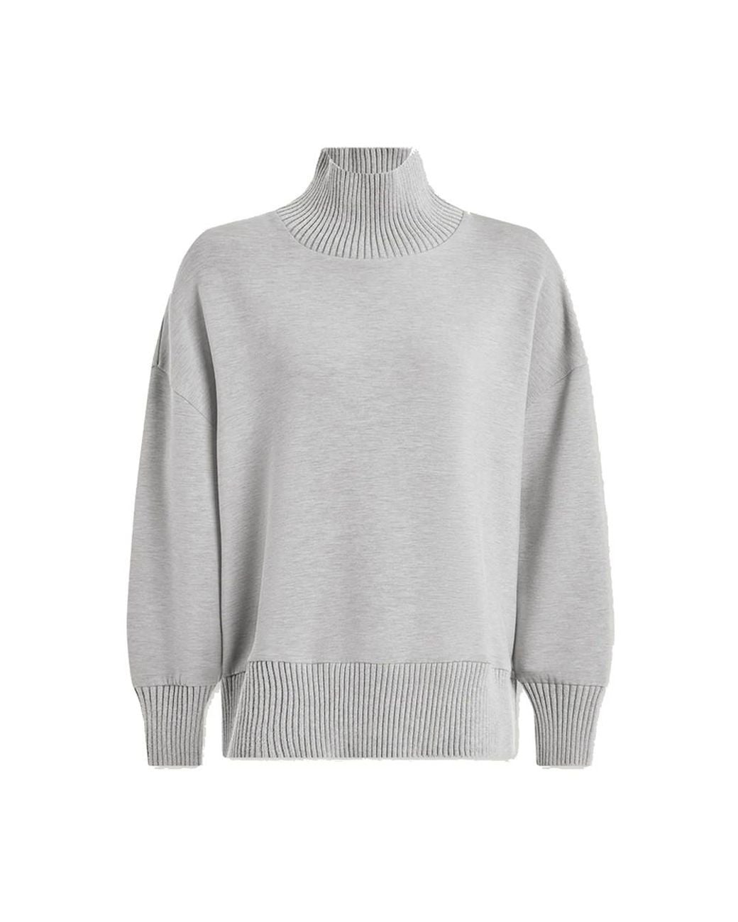 Varley Gray Barker High Neck Sweatshirt
