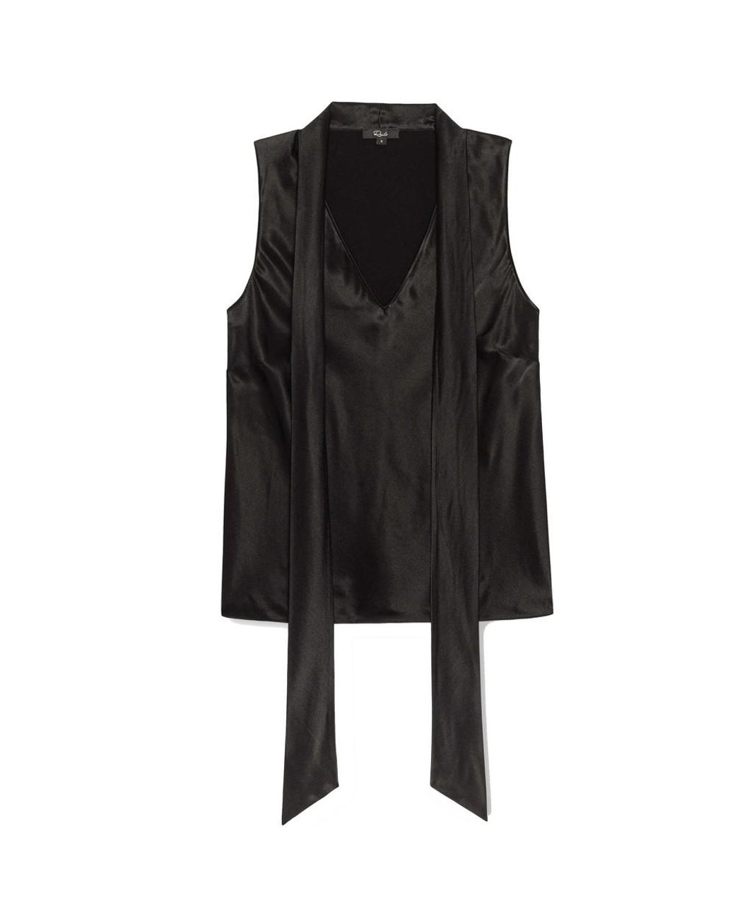 Rails Black Poppy Satin Top