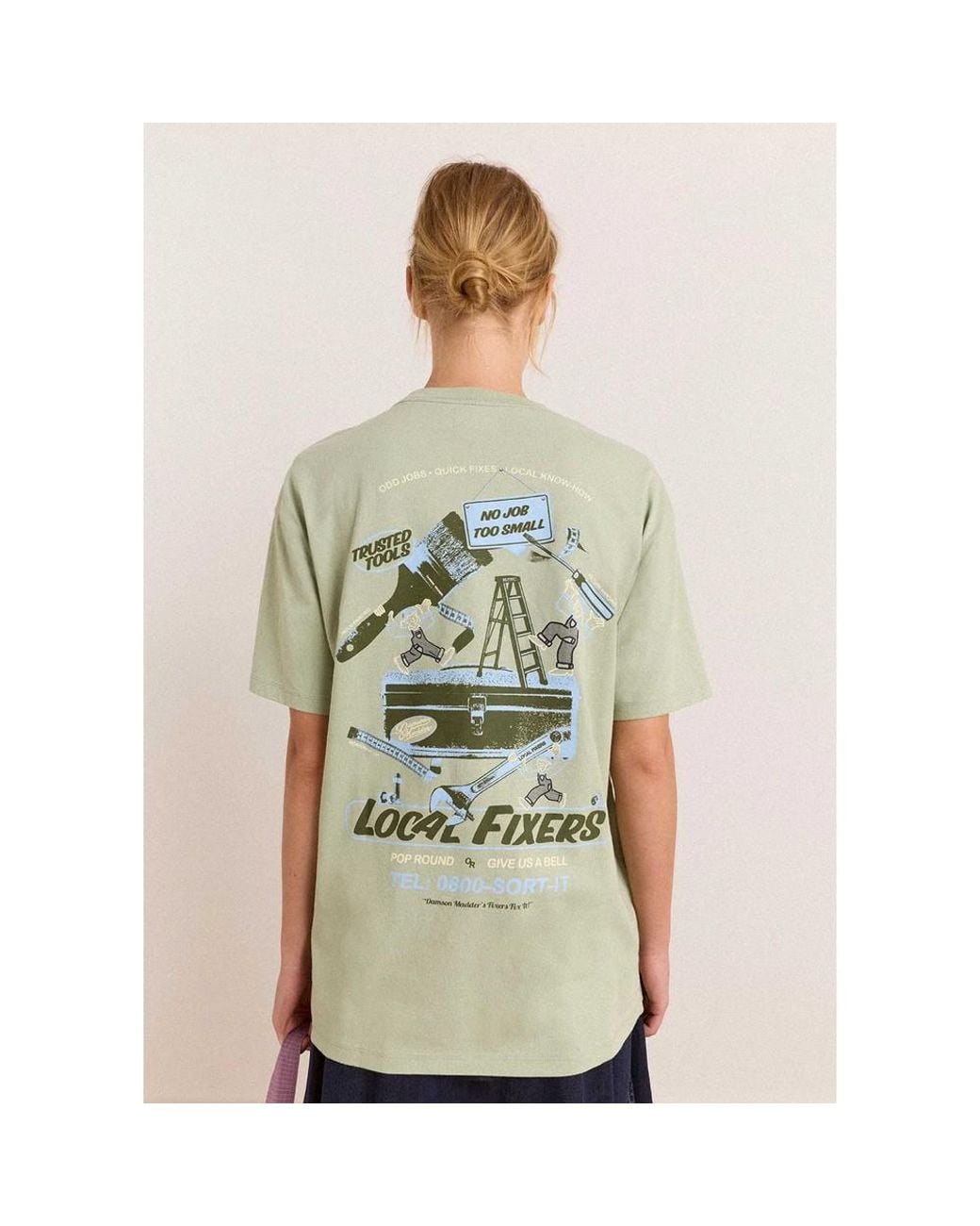 Damson Madder Green Local Fixers Organic Cotton T-Shirt