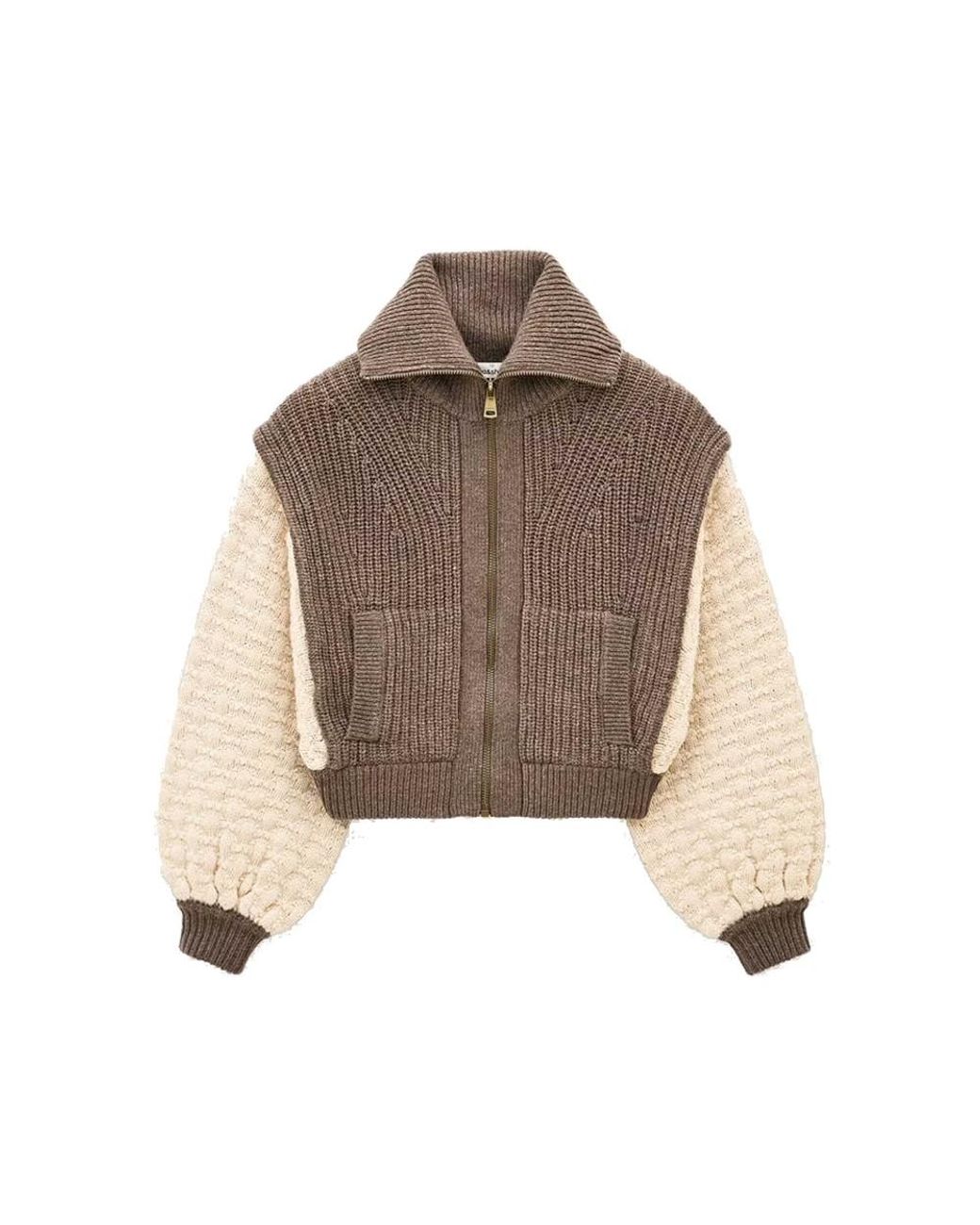 Ba&sh Brown Essen Cardigan Shacket