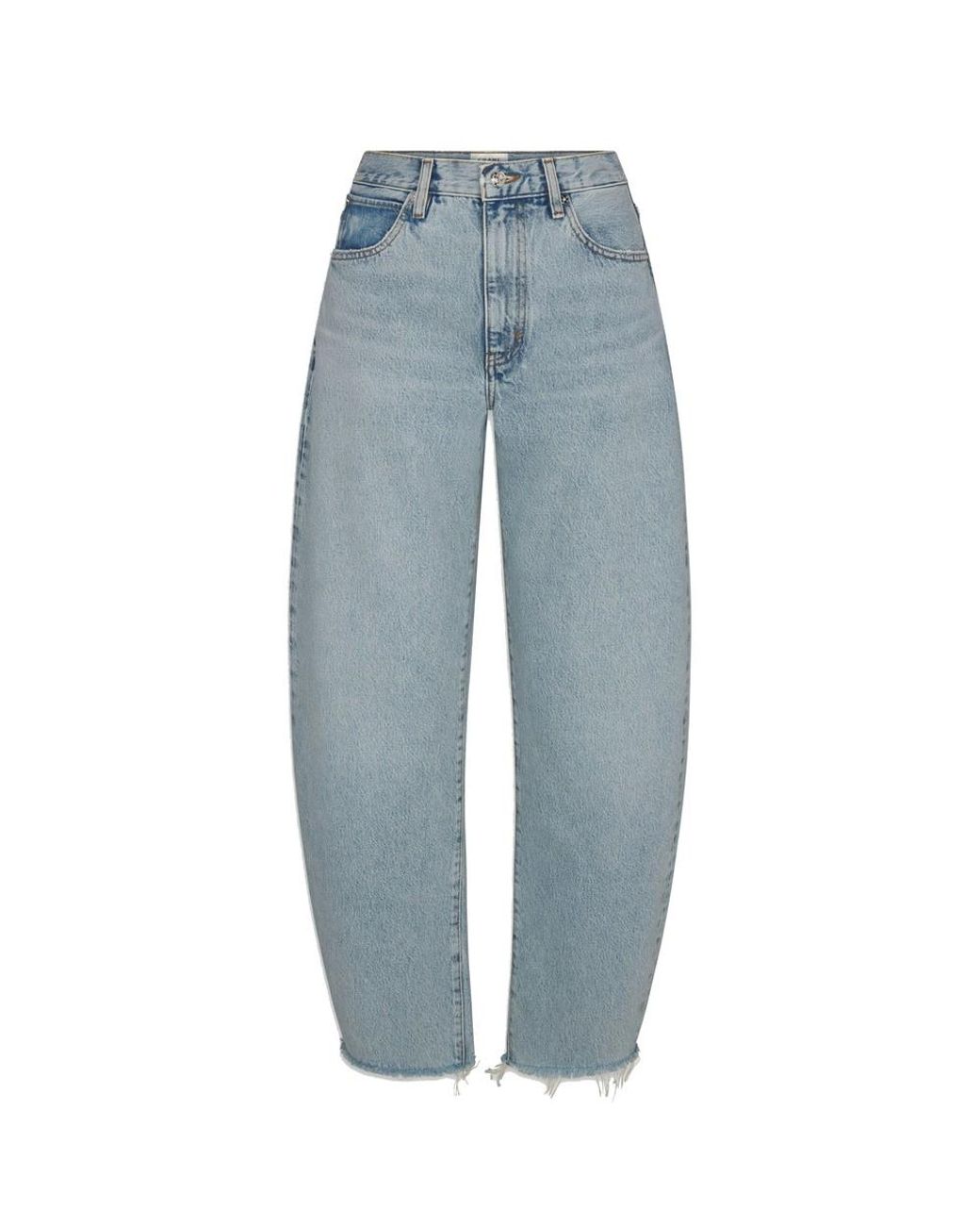 FRAME Blue The Bubble High Rise Crop Jean