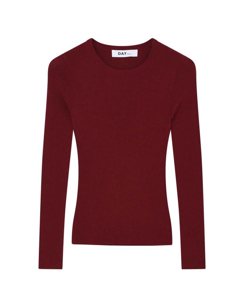 Day Birger et Mikkelsen Red Mariana Ribbed Wool Jumper