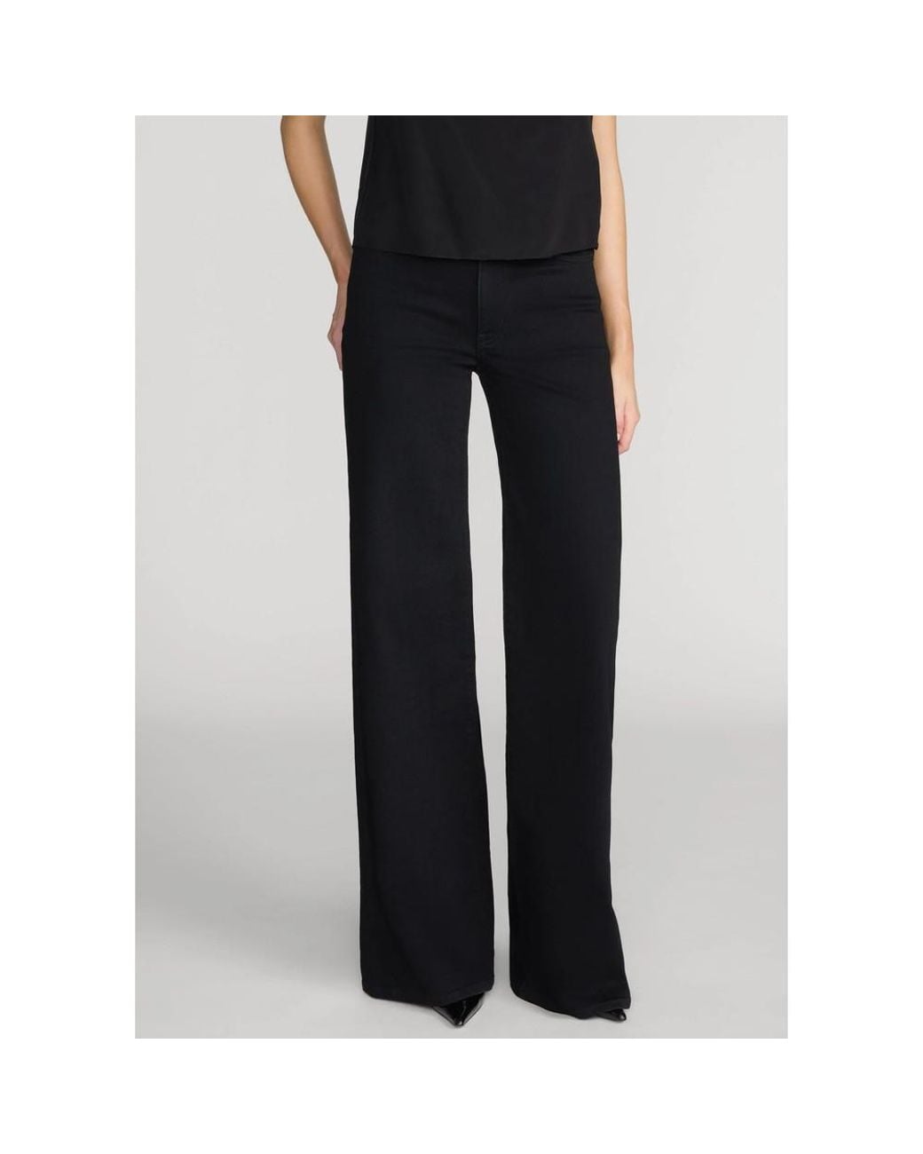 FRAME Black The Palace Wide Flare 34" Jean