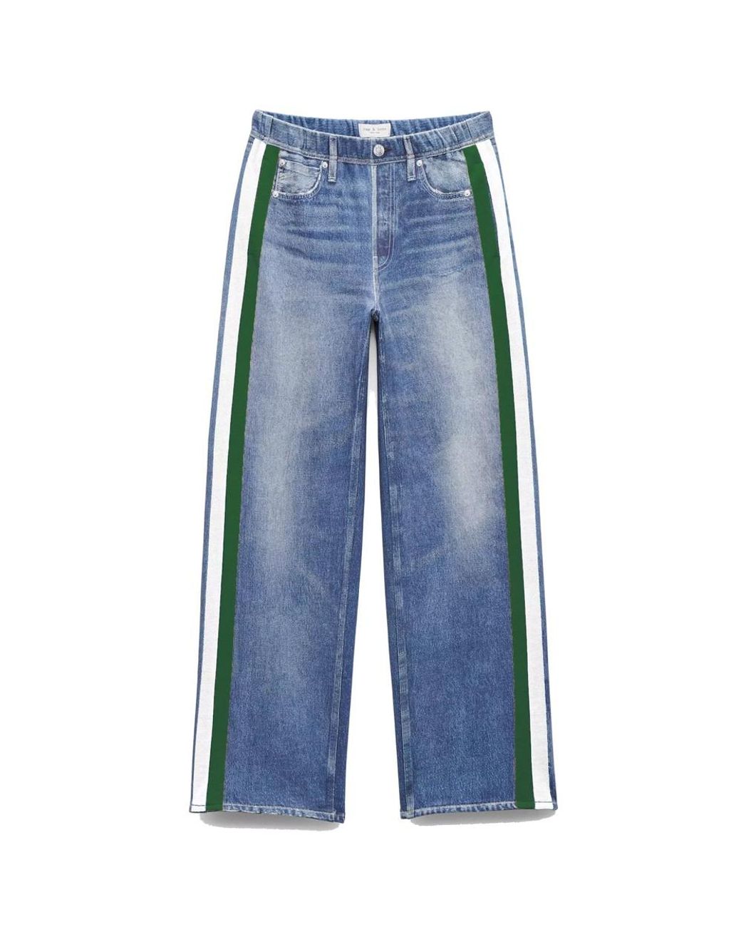 Rag & Bone Blue Rb Miramar Terry Wide Track Pants