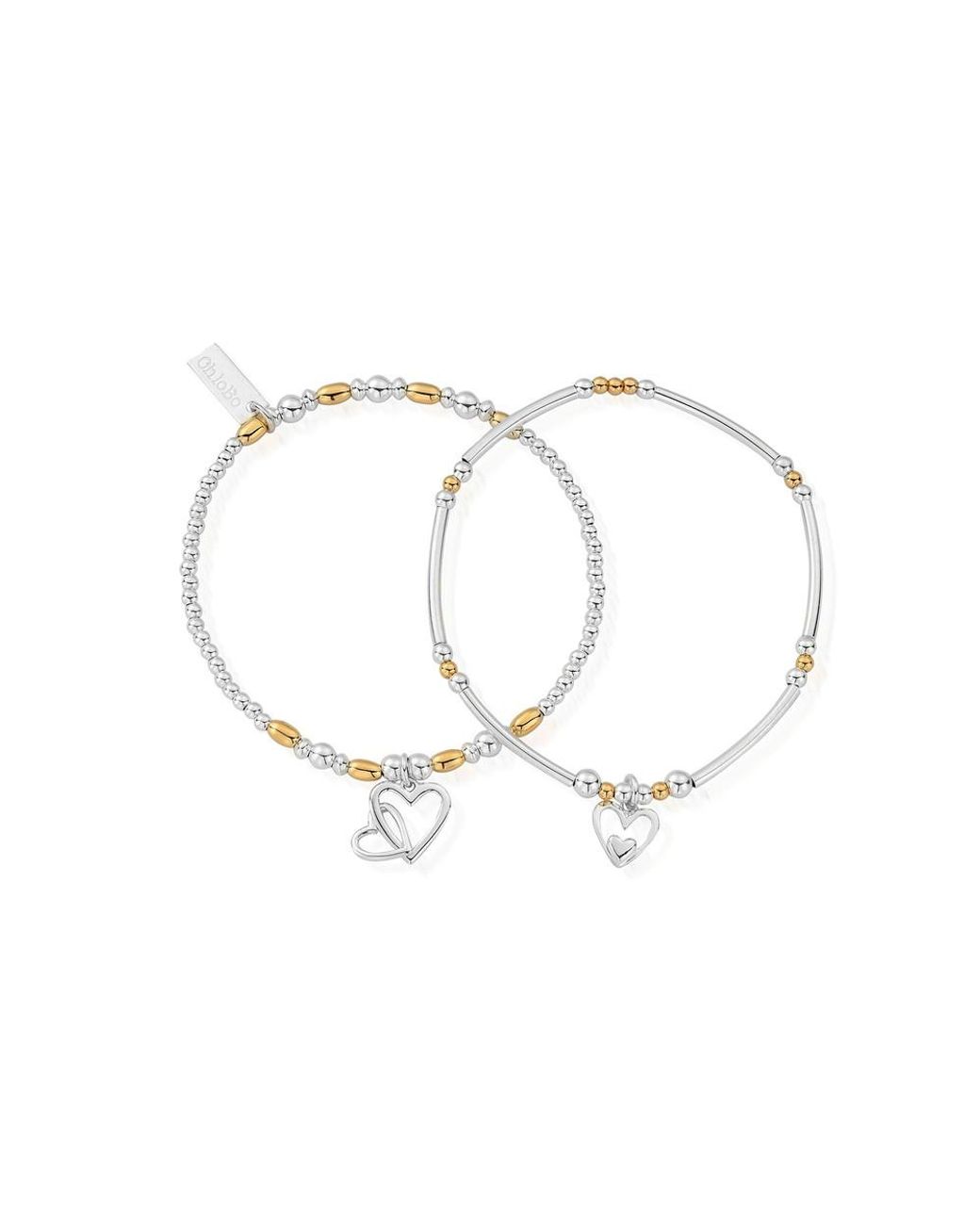 ChloBo White Double Devotion Set Of 2 Bracelets