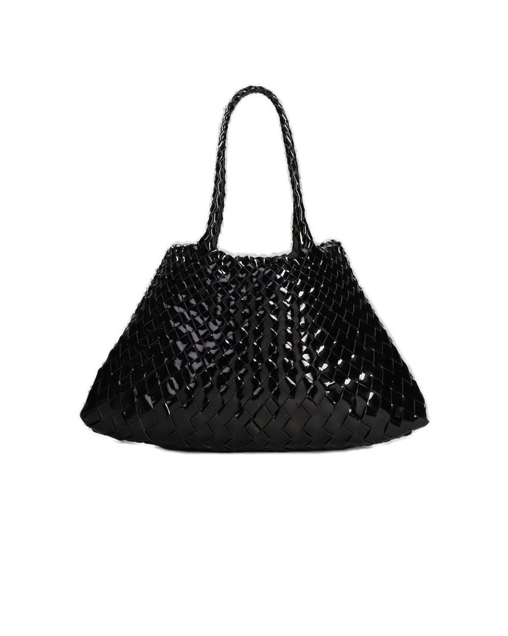 Dragon Diffusion Black Santa Croce Big Woven Bag