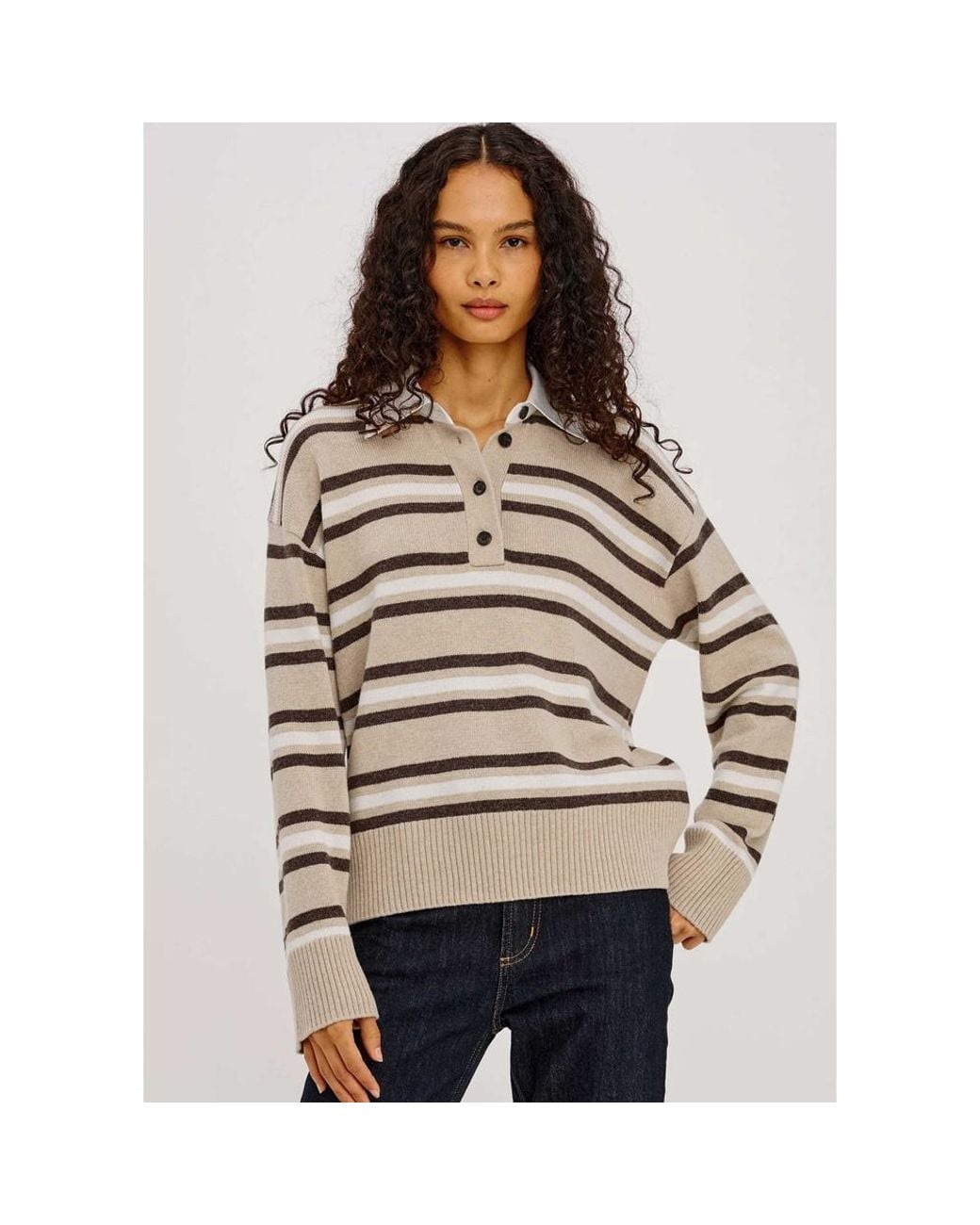 Rails Gray Paxton Rugby Knit Top