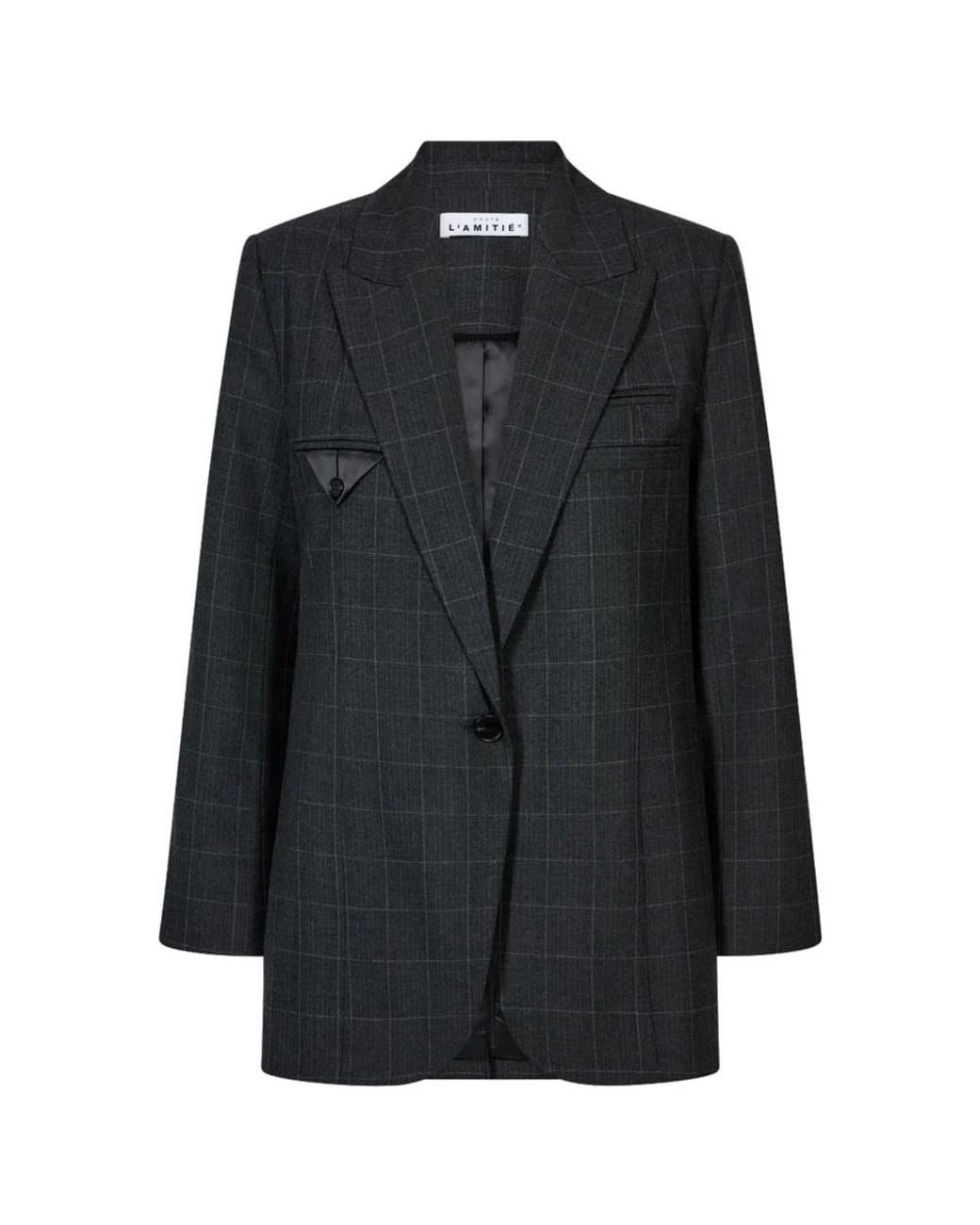 Haute L'Amitié Black Single Blazer