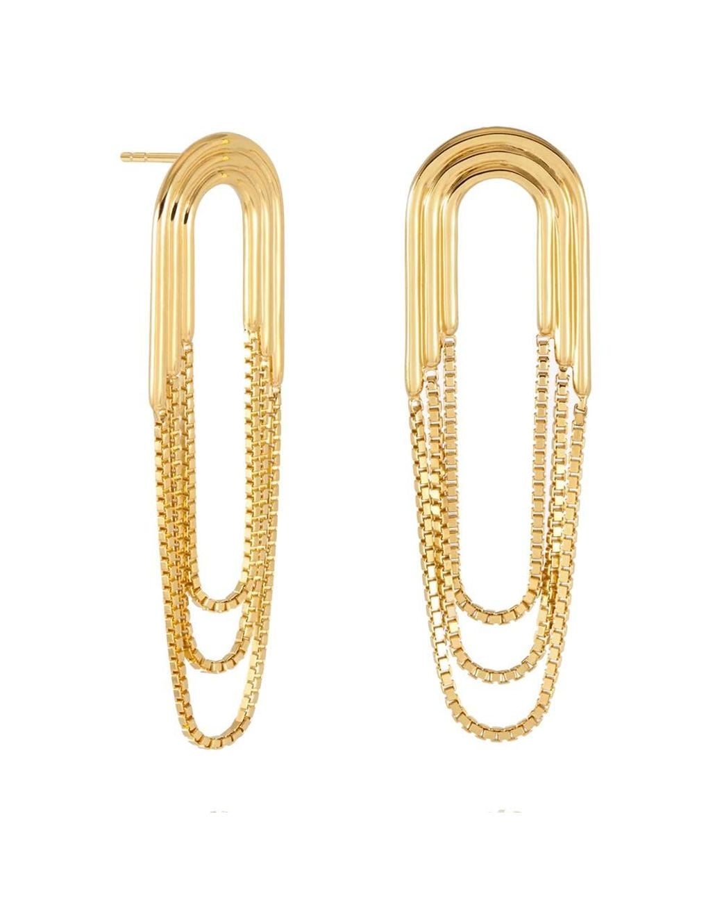 Rachel Jackson Metallic Into The Groove Drape Earrings