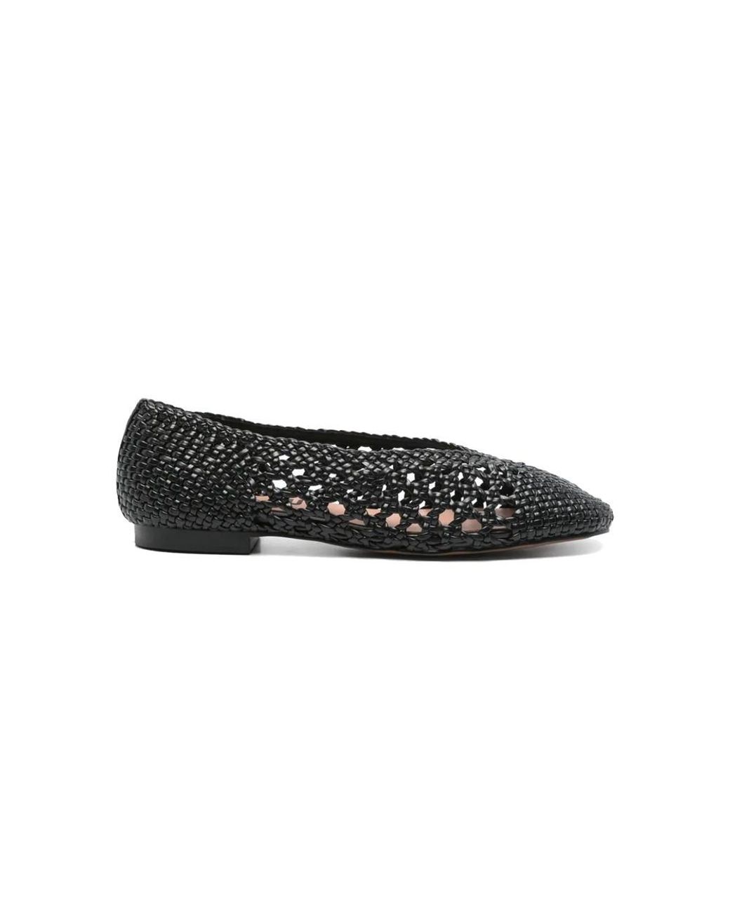 Bibi Lou Black Della Woven Ballerina Flat Shoe