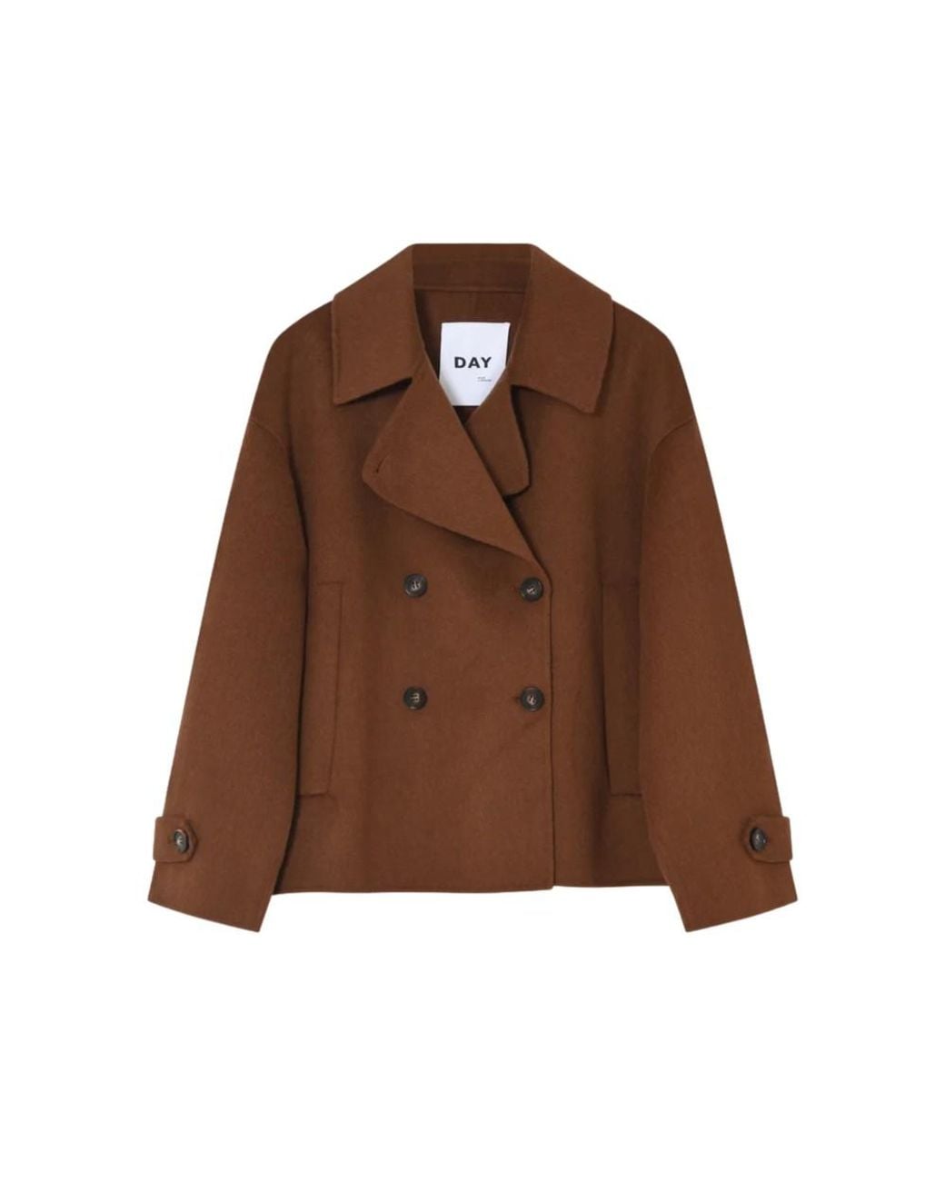 Day Birger et Mikkelsen Brown Jill Double Faced Wool Coat