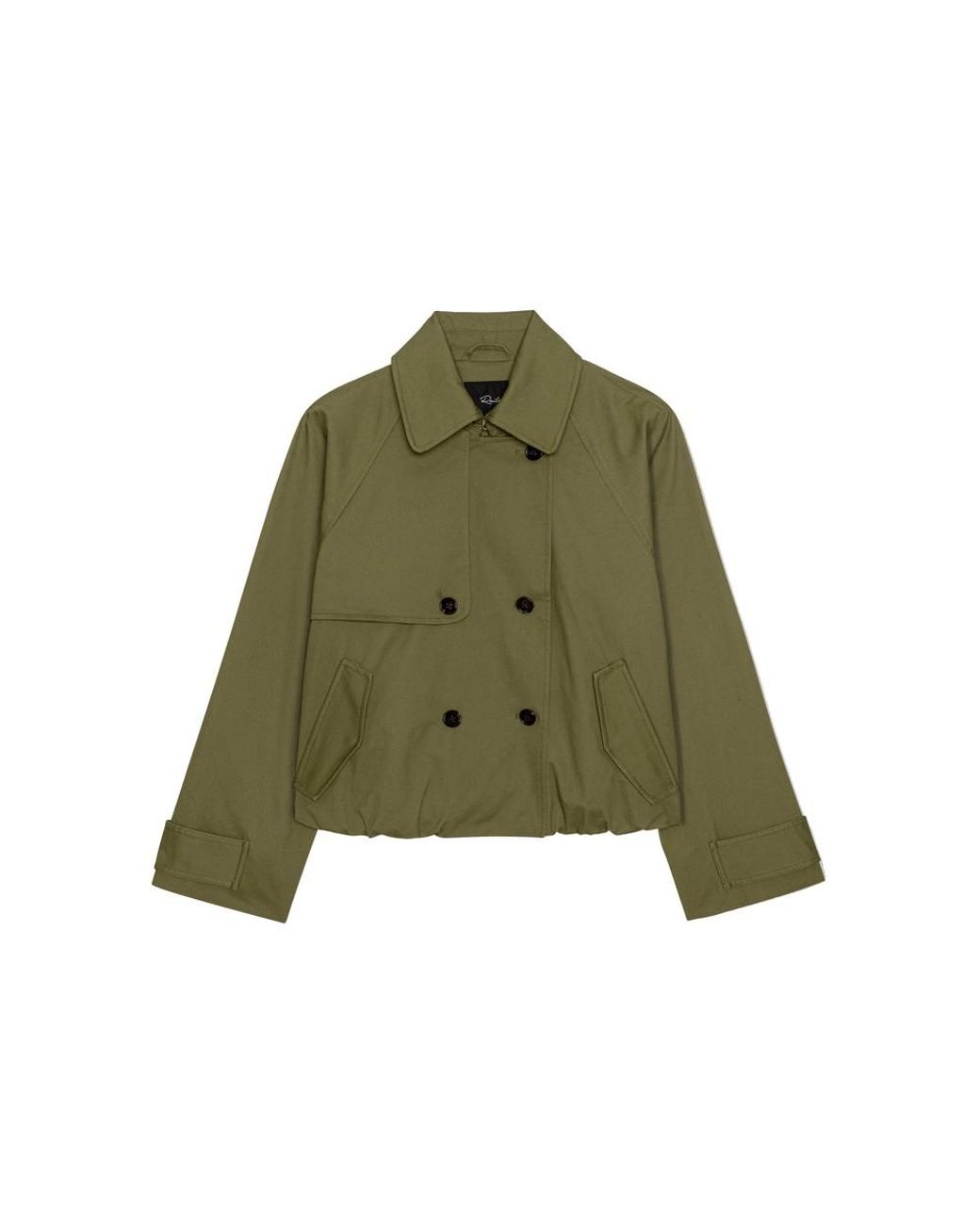 Rails Green Jett Cropped Trench Jacket