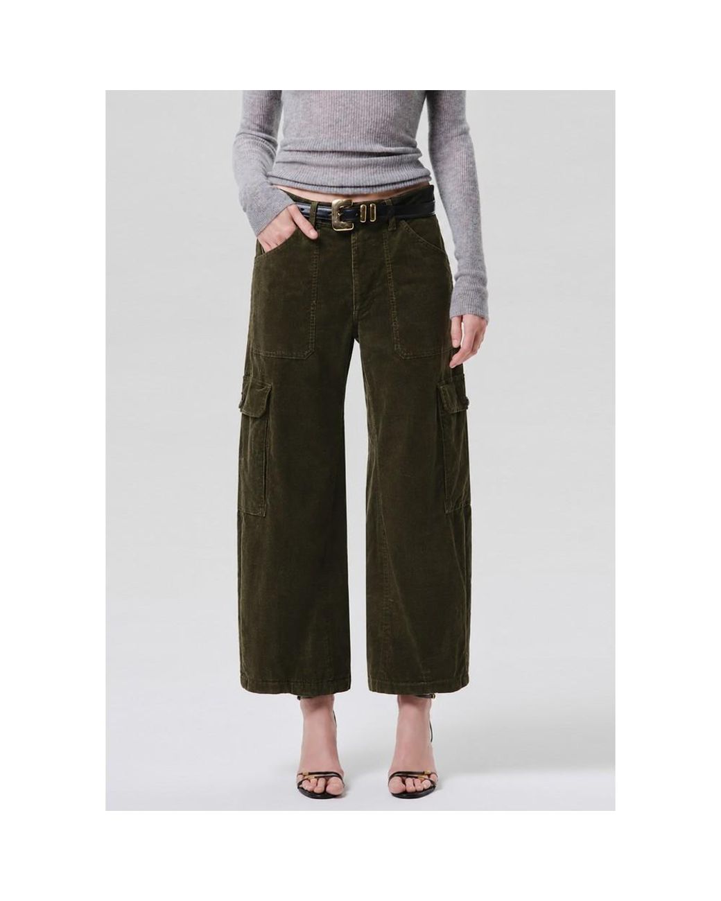 Citizens of Humanity Black Thassos Twisted Seam Utility Corduroy Pant