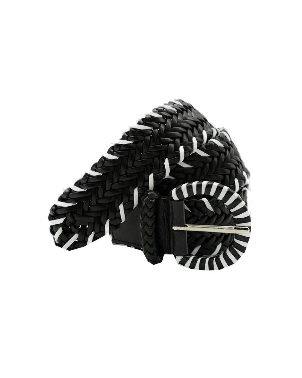 Dragon Diffusion Black Wrap Circle Handwoven Leather Belt
