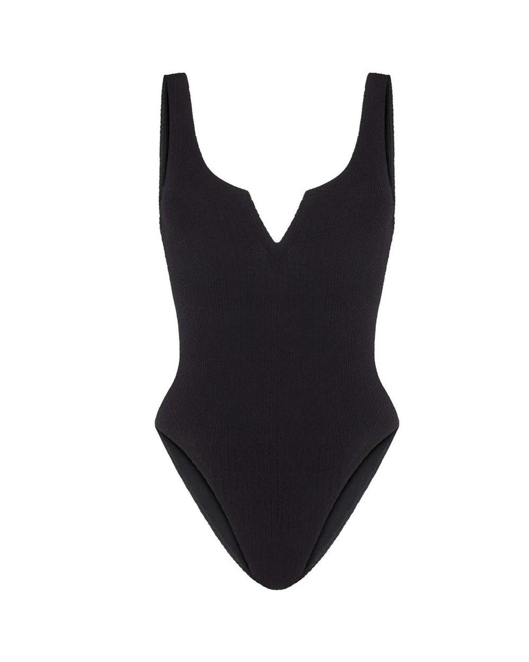 Sorbet Island Black Ava One Piece Crinkle Swimsuit