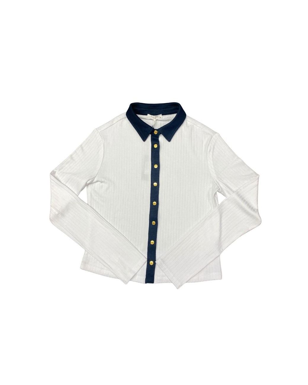 Rag & Bone Blue The Knit Contrast Top