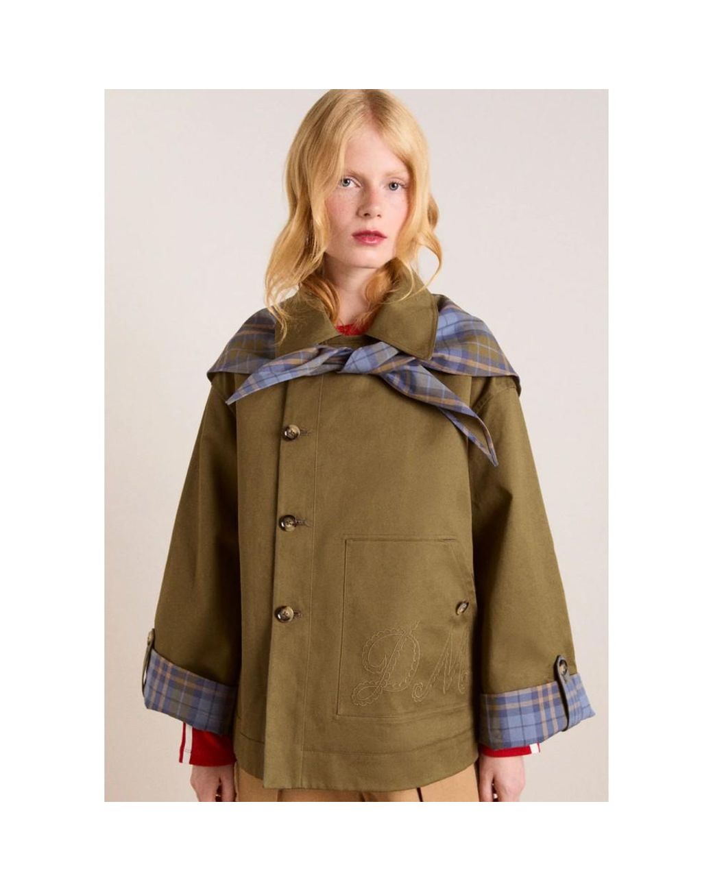 Damson Madder Green Jerry Reversible Crop Trench