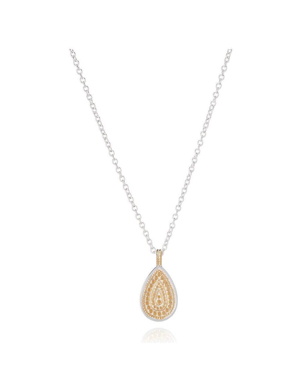 Anna Beck Metallic Signature Beaded Single Drop Pendant Necklace