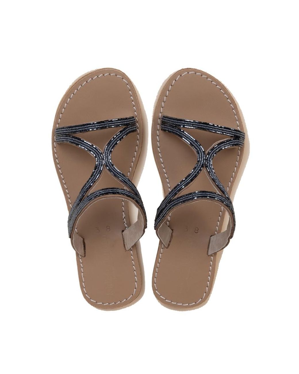 Laidbacklondon Brown Axel Lp Leather Sandal