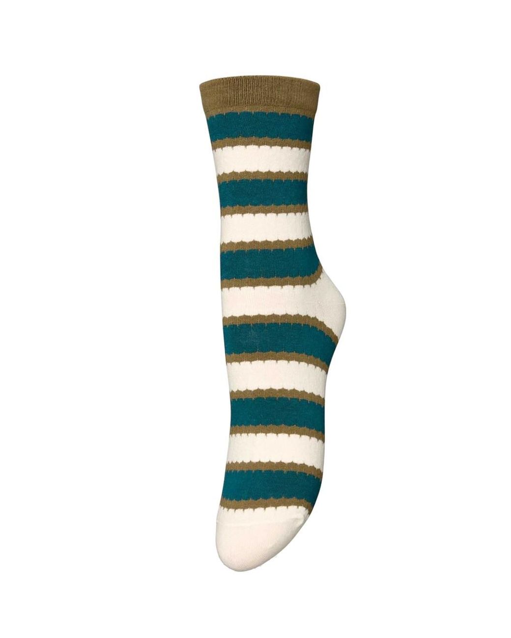 Becksöndergaard Green Scallopia Cotta Cotton Socks