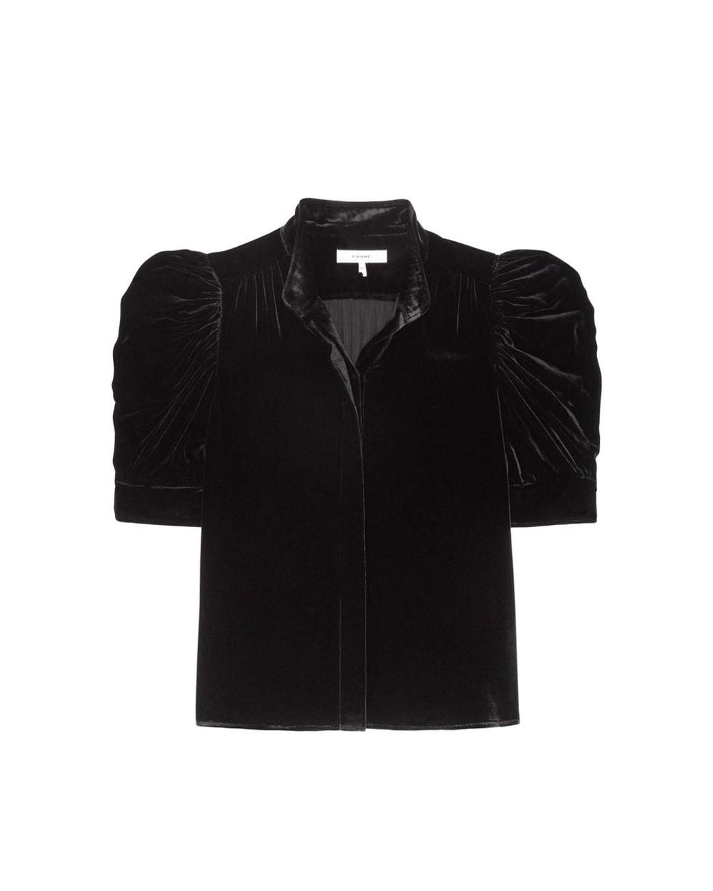 FRAME Black Velvet Gillian Top