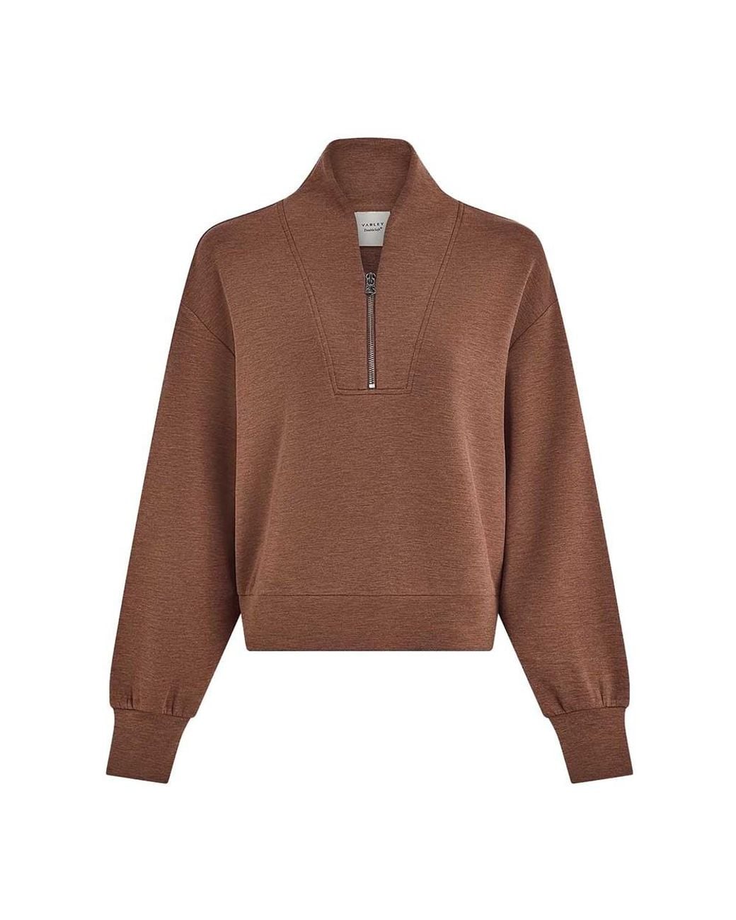 Varley Brown Davidson Zip Sweatshirt