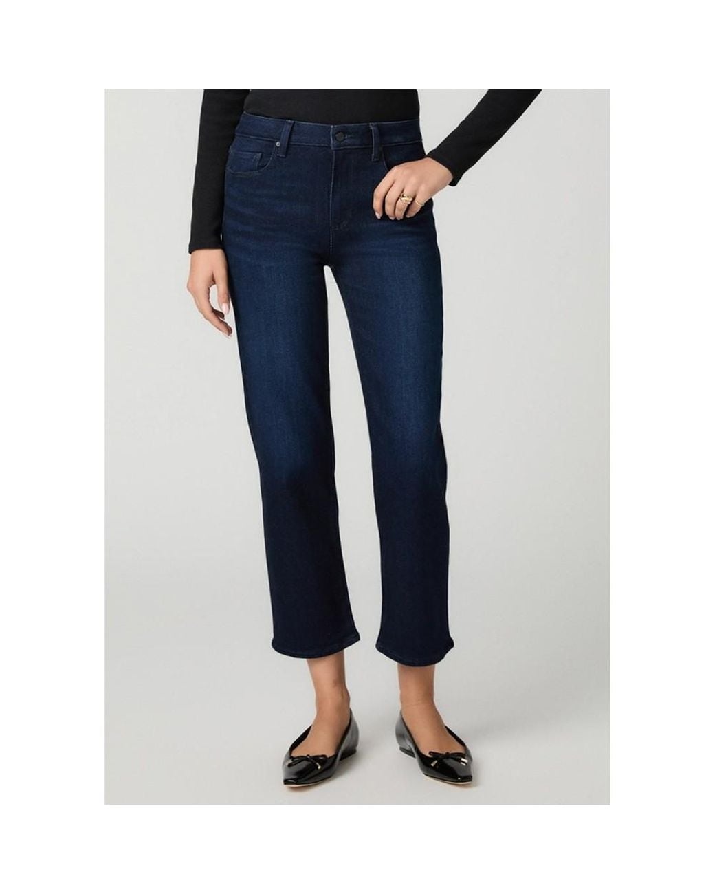 PAIGE Blue Mason Straight Leg Ankle Jean